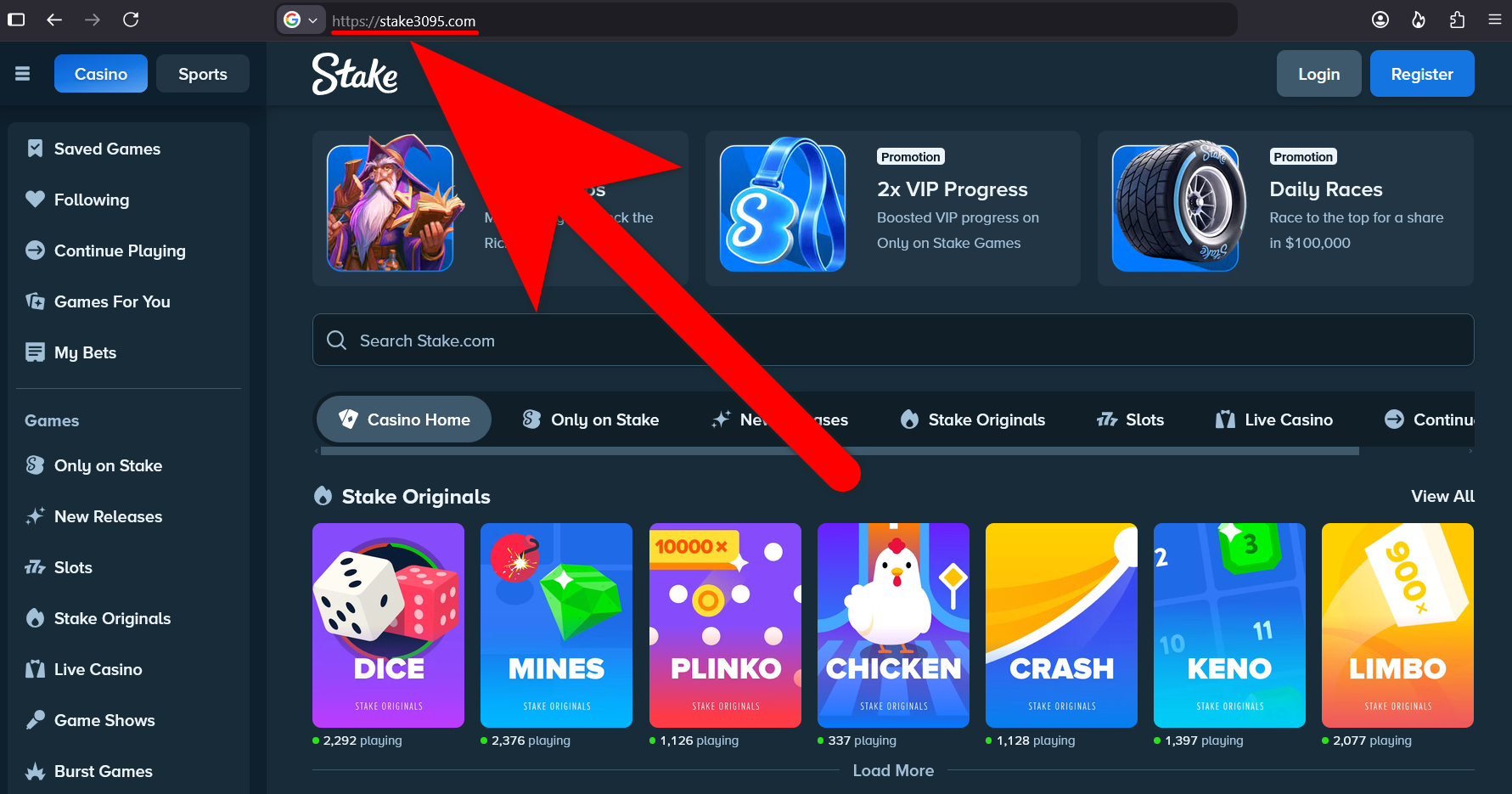 Зеркало казино Стейк